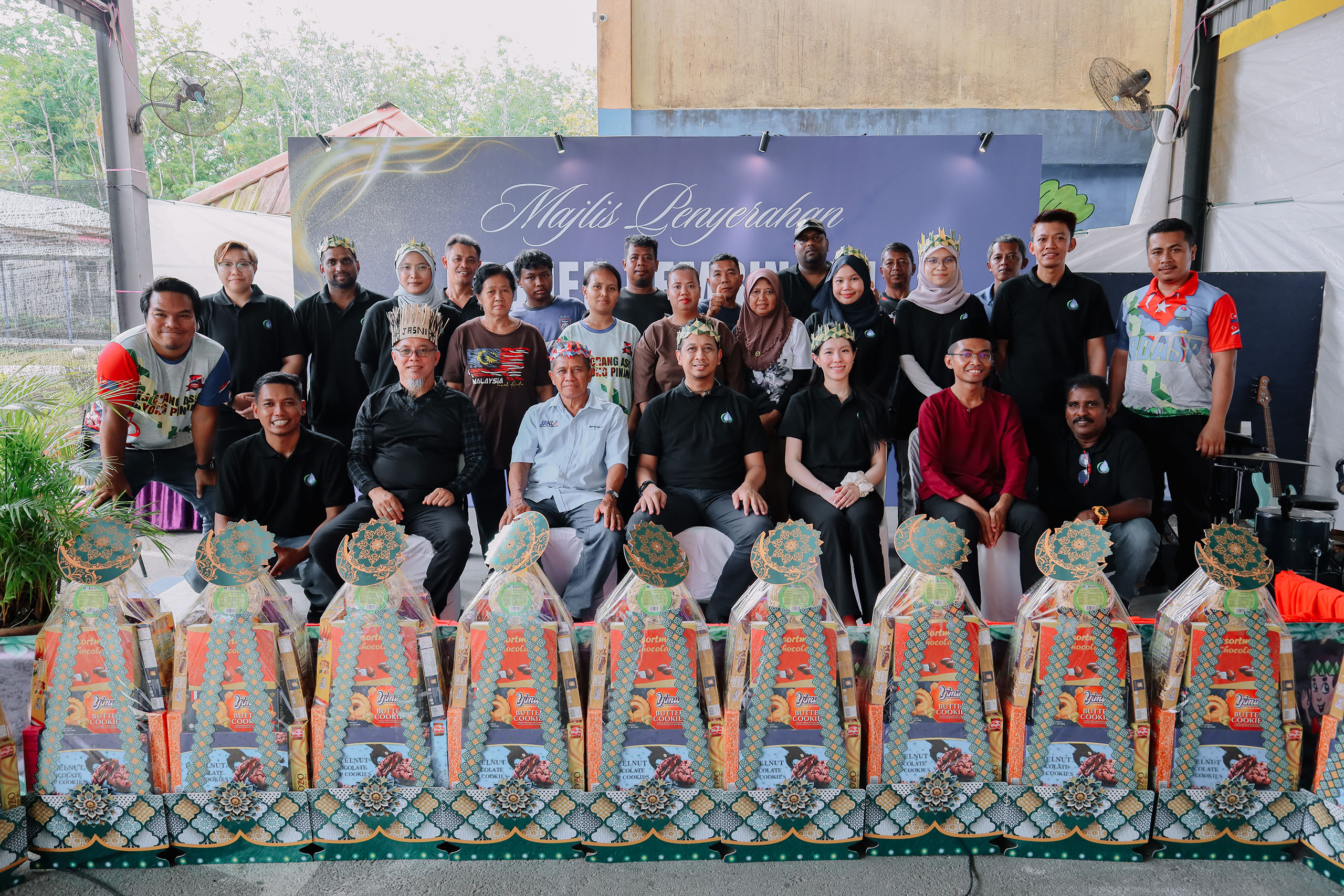 Group photo showing sanitation project team